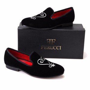 black velvet slippers
