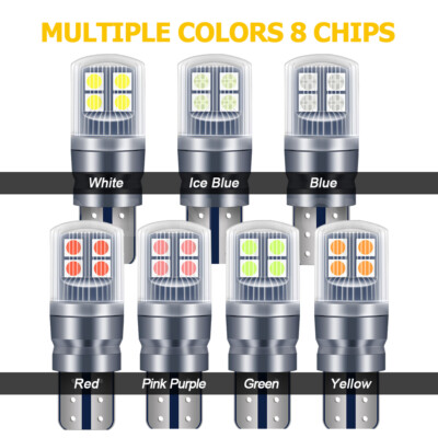 Ruiandsion T10 Auto Armaturenbrett Glühbirne W5W Kennzeichen Licht 12V 7Colours