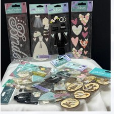 Jolees Boutique WEDDING Bride Groom Scrapbook Craft Stickers Lot of 15