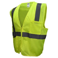 ANSI ISEA 107-2015 CLASS 2 MESH HIGH VISIBILITY REFLECTIVE ROAD WORK SAFETY VEST