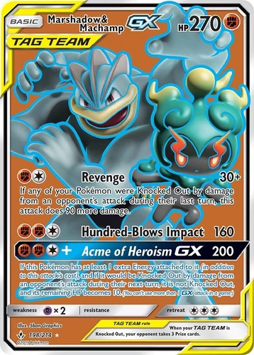Marshadow & Machamp GX 198/214 Sm-Unbroken Bonds