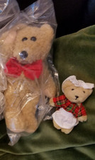 Matted Bear Jointed Suede pads 8", Applause Bear 4"