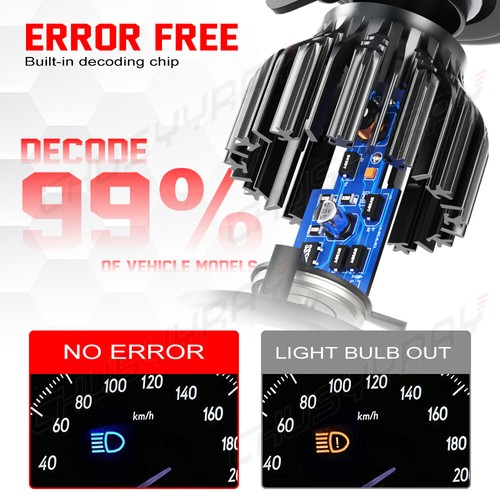 For GMC Yukon XL 1500 2007-14 LED Headlight High Low + Fog Light Bulbs 6000K - Picture 6 of 13