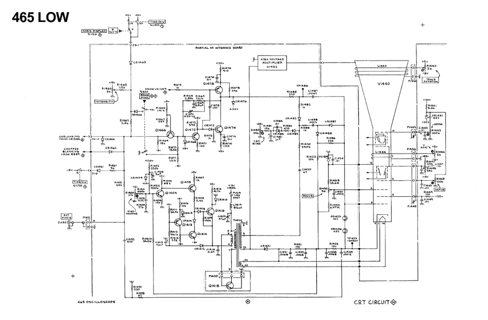 Tektronix 465 + DM40 - DM43 Manuals Library 17"x11" Diagrams HI+LO Serials CD - Image 3 of 4