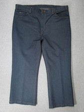 UB07403 VINTAGE 1970s LEVI'S 517 BOOT CUT JEANS 40x32 msr 40"x25" DARK BLUE