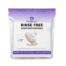 HYGIENJOY-21 Larger Rinse Free Bath Sponges for Adults-Disposable No Rinse Ba...