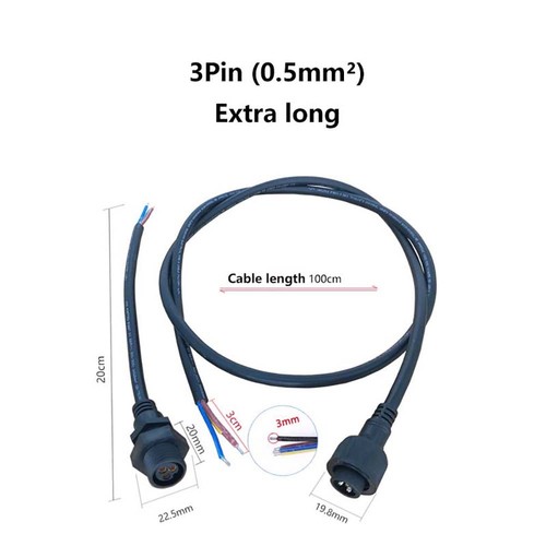 Waterproof Male Female Wire 2-5Pin Cable Connector Electrical Power Plug Socket - Picture 7 of 11