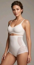 NWT Honeylove Queen Brief Control High-Waist Shapewear In White Size M