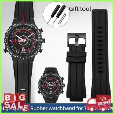 High Quality Rubber watchband for TIMEX watch T2N720 TW2T76300 T2N721 Series Men