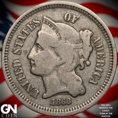 1868 3 Cent Nickel Piece B3257