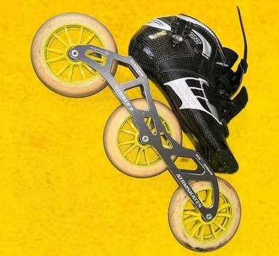 BONT Z Inline 3x125mm Wheeled Speed Skates Size U.S. 7/EUR 39. USED