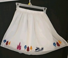 Hanna Andersson Disney Frozen II Theme tulle skirt Ivory silhouettes Size 4