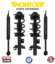 Monroe Front Struts Coils Rear Shock Absorbers Set For 19-23 Jeep Cherokee Awd Monroe Front Struts Coils Rear Shock Absorbers Set For 19-23 Jeep Cherokee Awd