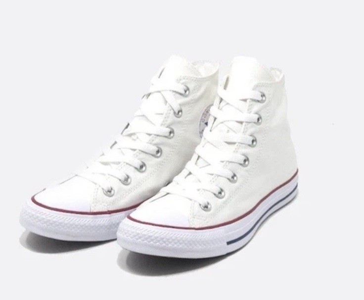 CONVERSE CHUCK TAYLOR ALL STAR HI  OPTICAL WHITE W7650 Womens Size 9.5