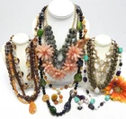 VINTAGE TO NOW FASHION/COSTUME JEWELRY NECKLACE LOT, ASSORTED TYPES & MATERIALS