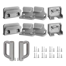 GRENFU Retractable Baby Gate Replacement Parts Kit Grey Pet Gate Full Set Wal...