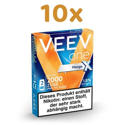 VEEV one Pod MANGO *X* 20mg/ml Nikotin 10x 2 Pods