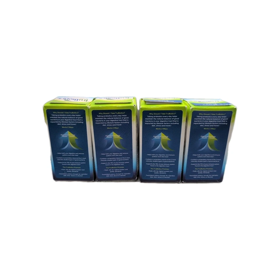 (4) TruBiotics SALUD DIGESTIVA E INMUNE 30 Cápsulas Ea. 10/25+ Foto 3 de 4