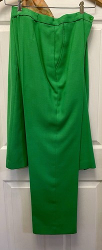 Daniel For Spellbound 4pc Pant Skirt Suit Scarf Vintage 80s Kelly Green Lined - Picture 5 of 22