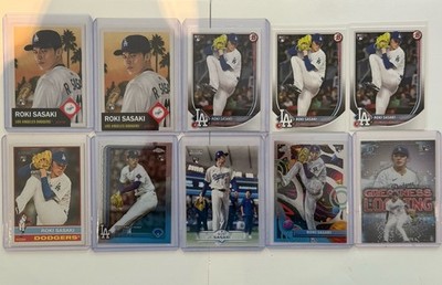 Roki Sasaki Rookie Cards (Lot of 10)