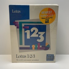 Lotus 1-2-3 For DOS Spreadsheet Software Release 2.3 Floppy Disk Factory Sealed