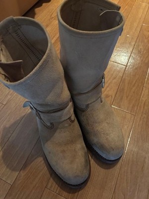 RED WING Engineer Boots 8268 Beige Mens Work Boots US Size 7.5D Made in the USA
