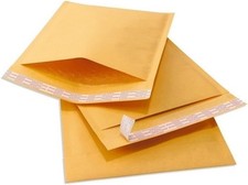 100 #000 4x8 Kraft Paper Bubble Padded Envelopes Mailers Shipping Case 4"x8"