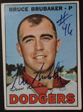 Bruce Brubaker LA Dogers Autographed 1967 Topps #276 Signed Baseball Card
