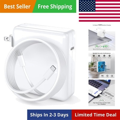 Mac Book Charger 140W GaN USB-C Fast Charger, PD Power Adapter for MacBook Pr...