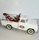 Vintage 1960s Tonka AA Wrecker Truck Pressed Steel 24 Hr Service Truck Tow