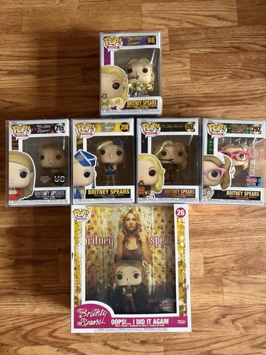 Britney Spears Funko Pop Lot – Pop Rocks & Pop Albums (6 Total)