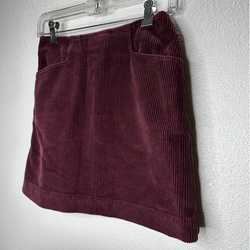 AG Adriano Goldschmied Plum Corduroy Front Pocket Back Zip Mini Skirt 25 - Picture 4 of 15