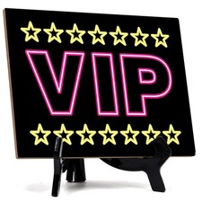 Signs Bylita Vip Table Sign With Acrylic Stand 6x8 - 1 Pack