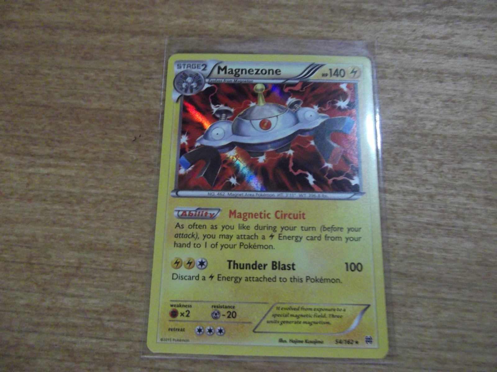 Pokemon Card Magnezone 54/162 Ultra Rare Reverse Holo XY BREAKthrough 2015 NM