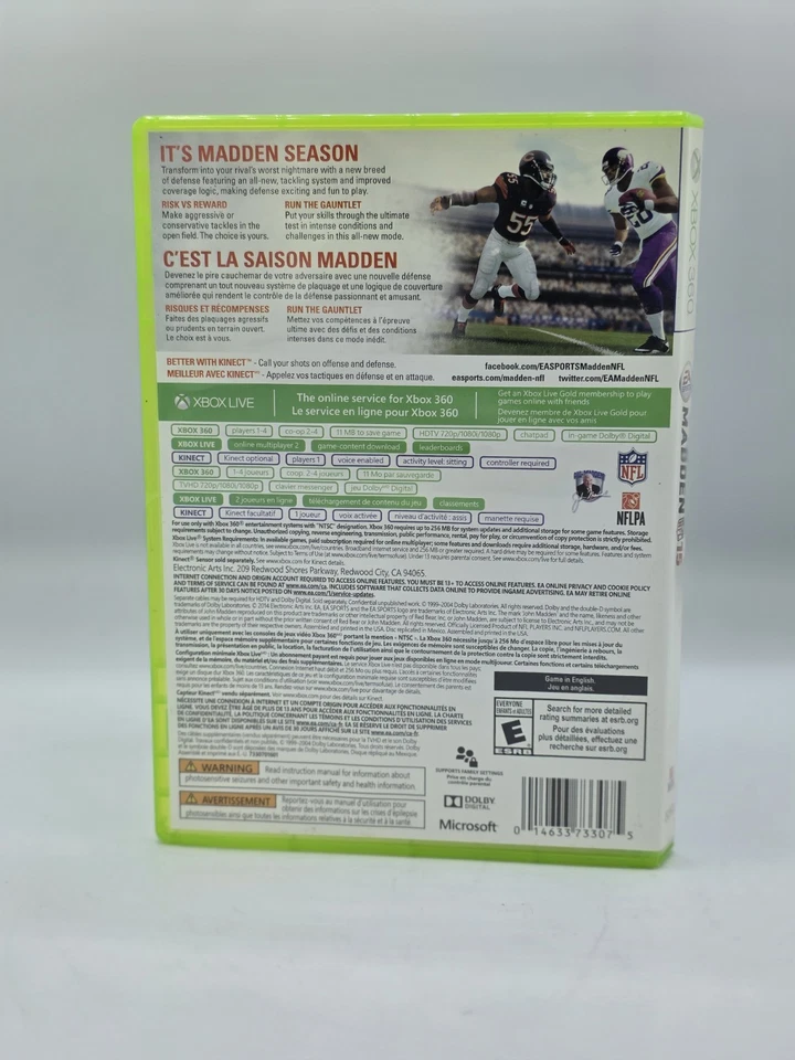 Madden 15 (Microsoft Xbox 360, 2014) - Image 2 of 3