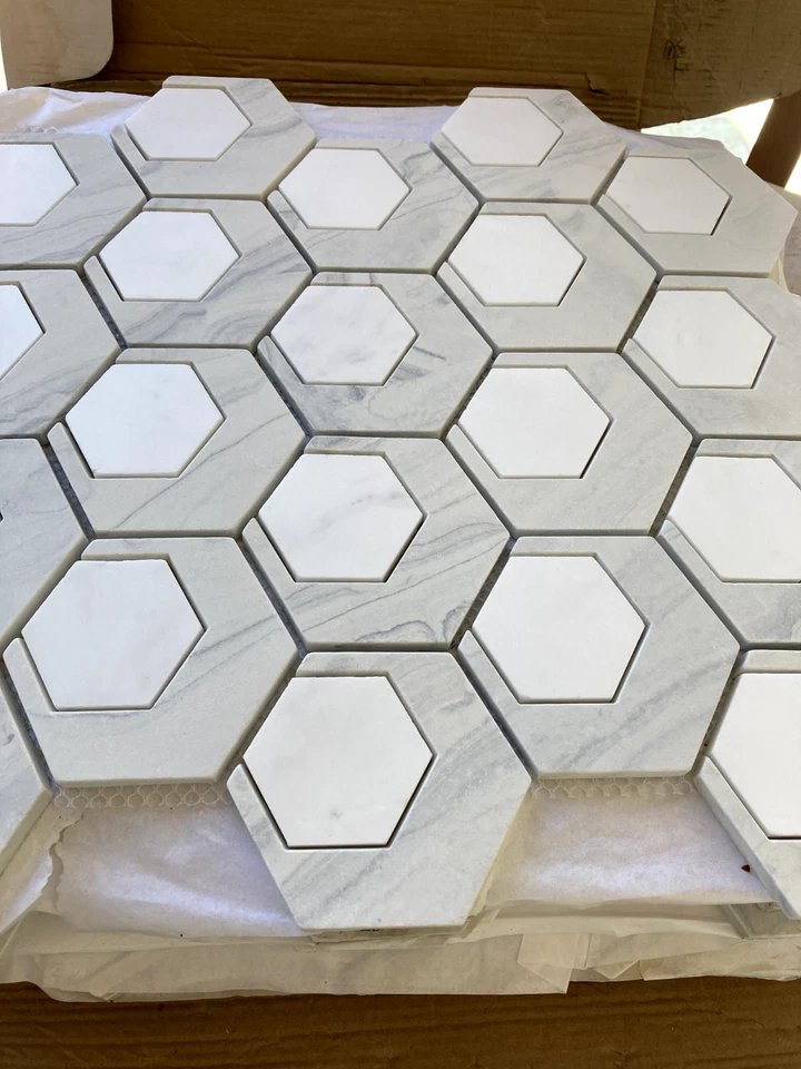 Emser Tile Catalyst Hydrogen - 13" x 14" Hexagon Floor and Wall Tile - Image 4 of 4