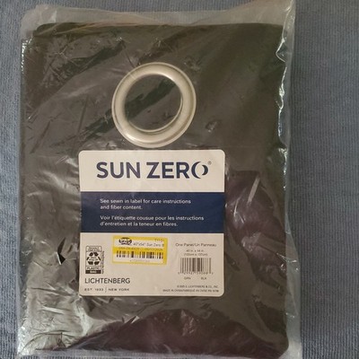 Sun Zero Room Darkening Curtain- One Panel-40x54 Color Black