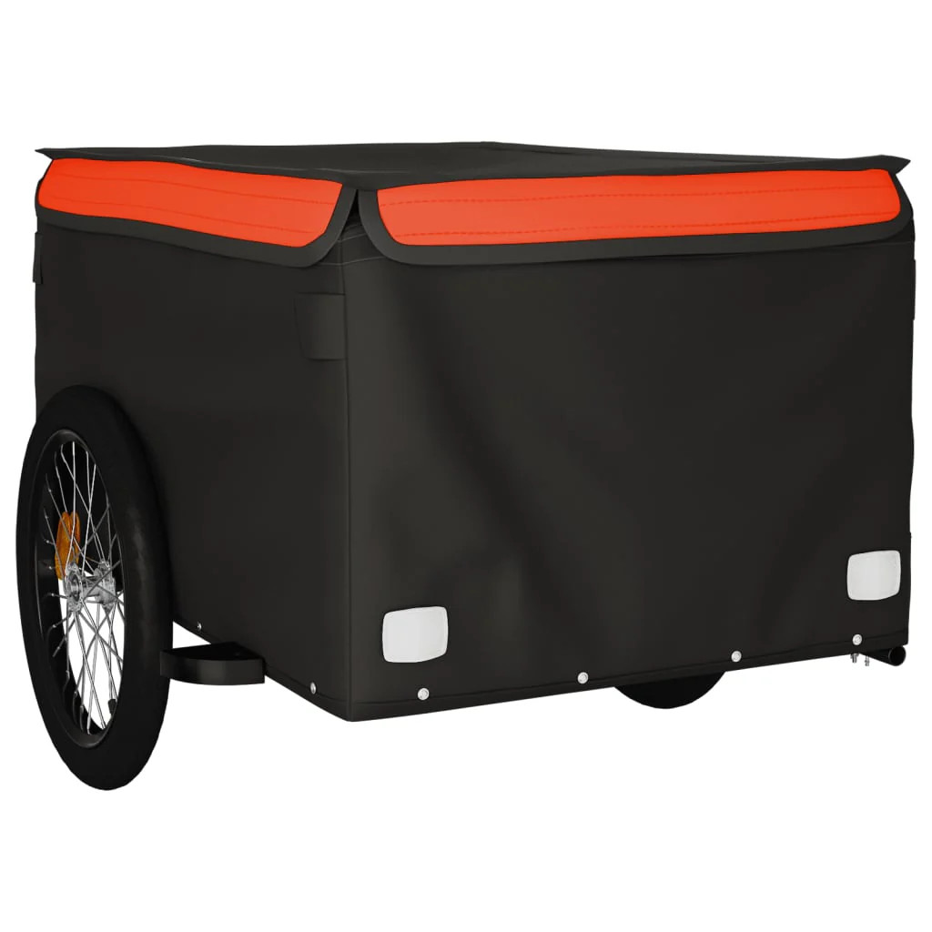 Remorque chariot transport de vélo 45 kg fer noir Helloshop26 utilitaire cargo