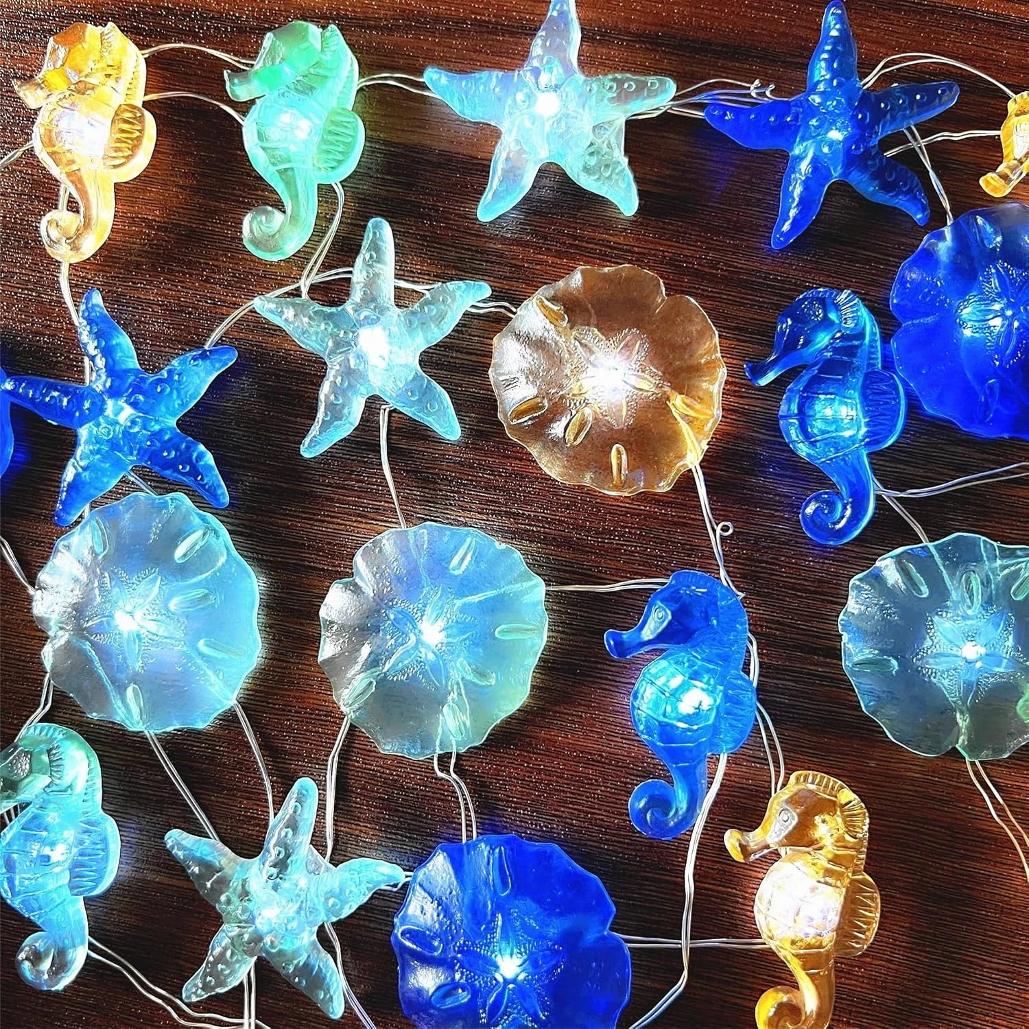 Ocean Themed String Lights, 10FT 30 LED Starfish Seahorse Beach Decorative Light