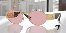 VERSACE VE2264 100284 Matte Gold Light Violet 56 mm Unisex Sunglasses