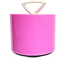 VINTAGE DISK-GO-CASE 45rpm RECORD HOLDER CARRIER CASE HOT PINK PLASTIC HOLDS 60