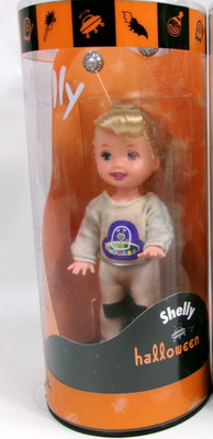 Vintage 2000 Barbie Shelly Halloween Doll Space Alien Costume Blonde 50913 New