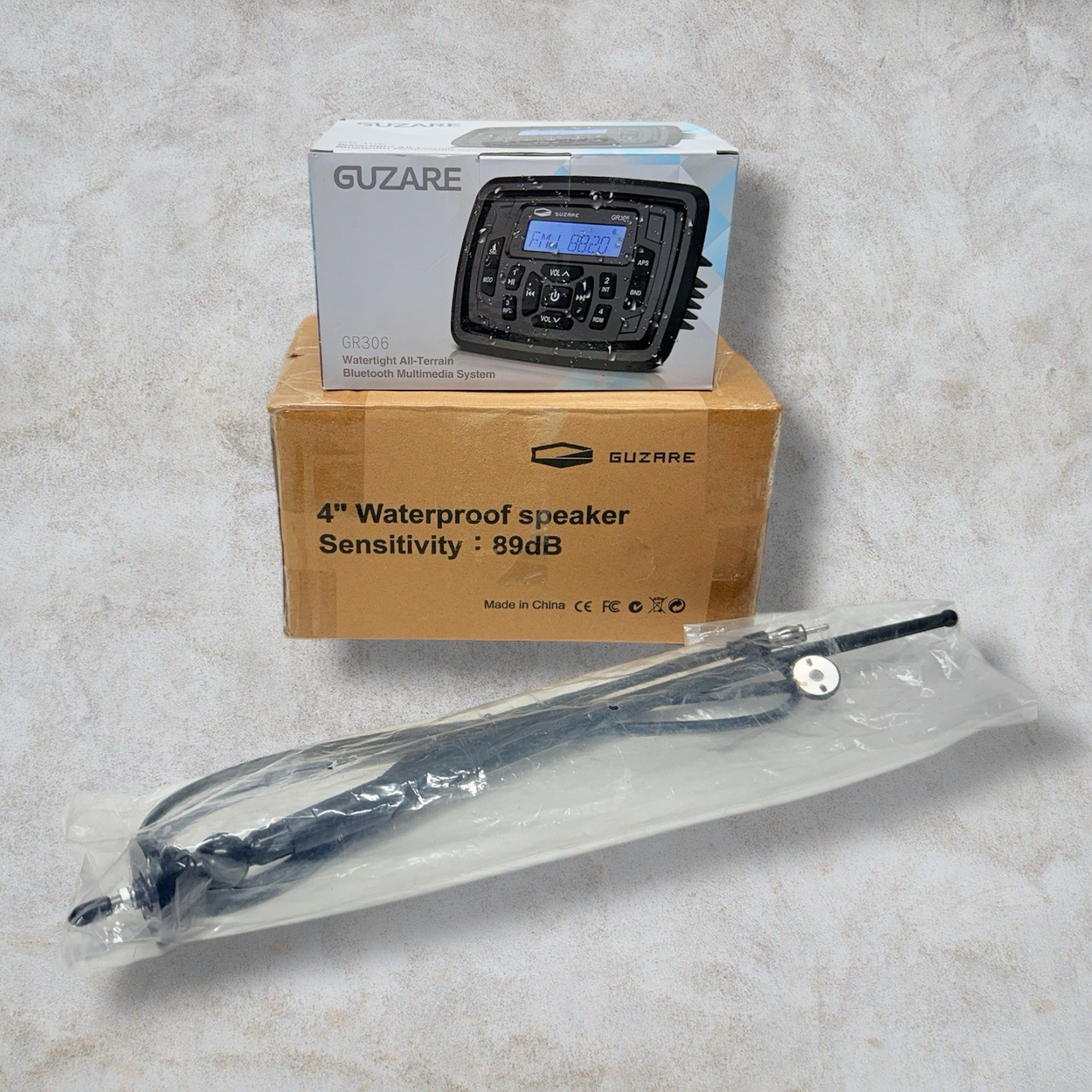 Marine Stereo Bluetooth Audio System Boat Car Waterproof Radio Unit for ATV UTV