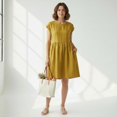 chinese dress ladies Linen dress EMMA main image 0