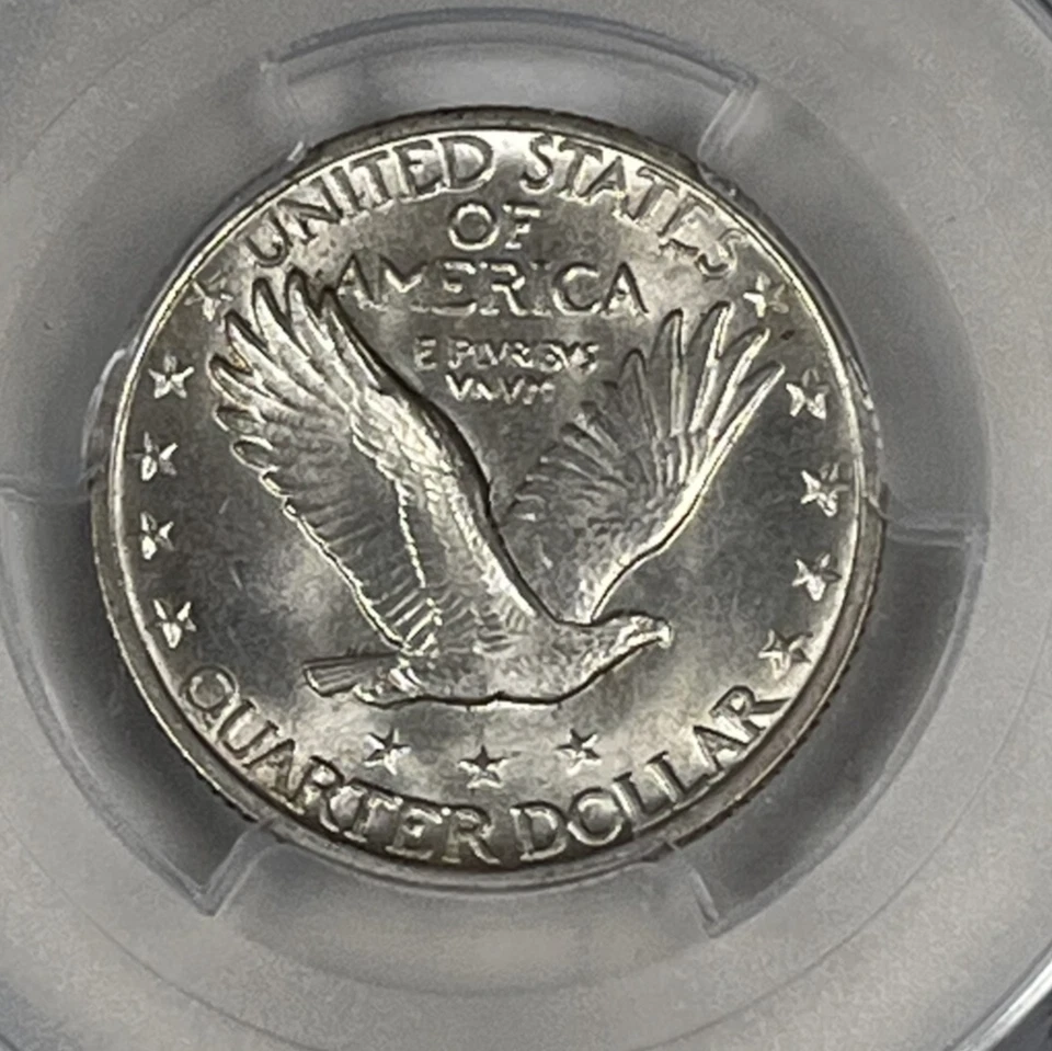 1923 Standing Liberty Quarter : PCGS MS65 CAC Blazing White - Image 4 of 4