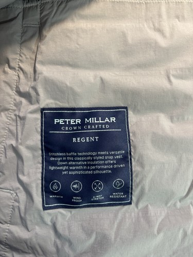 Peter Millar XXL Crown Crafted Regent Vest Gale Grey Quilted Puffer $285 - Picture 9 of 11