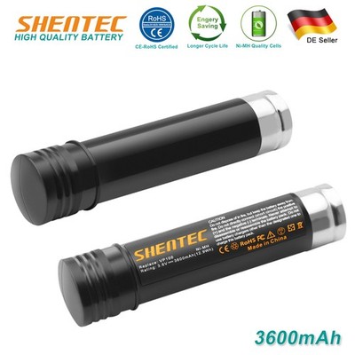 2X 3.6V 3600mAh Ni-MH Akku für Black&Decker 383900-004,151995-02,388183-00,VP100