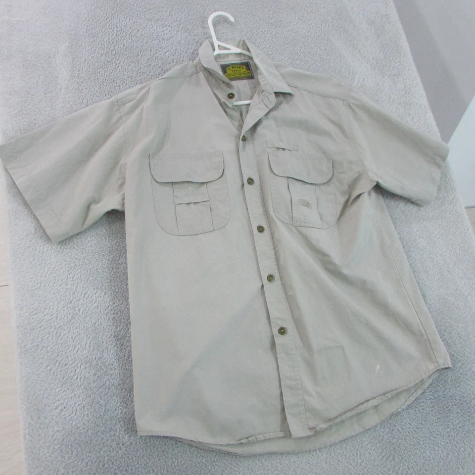 Camel Trophy Shirt Mens Size Medium Beige Adventure Safari Button Up - image 2 of 4