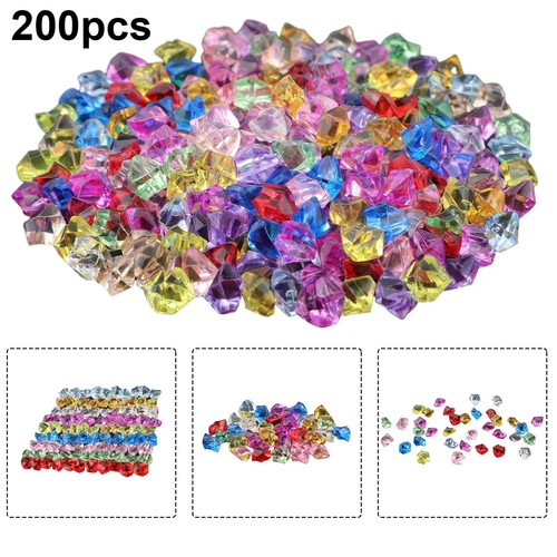 Beautiful Acrylic Gem Stone Ice Rocks for Home and Party Decoration 200pcs - Picture 20 of 56
