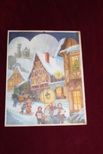 vintage Christmas advent calendar winter scene